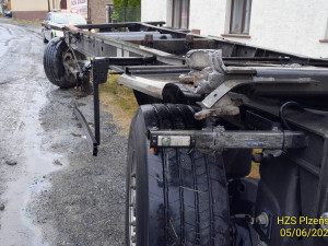 Nabouraný přívěs