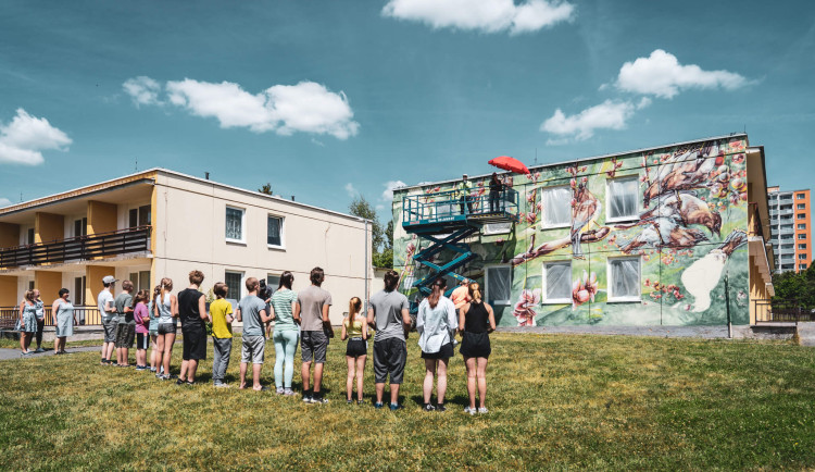 Obří malby umělců z festivalu Wallz opět rozzáří i vybarví nevzhledné a šedé plochy plzeňských objektů