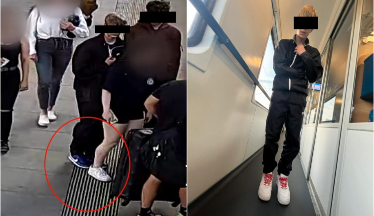 Dvojice mladíků ukradla ve vlaku chlapci boty, jednoho z nich stihl i v kradených a drahých teniskách vyfotit