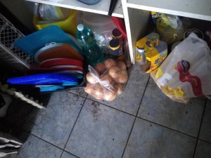 Prostory bistra v době, kdy tam byla na kontrole inspekce