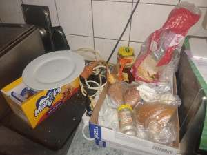 Prostory bistra v době, kdy tam byla na kontrole inspekce