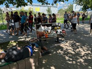 Plzní prošel protiukrajinský pochod. Heslo Čechy Čechům, provolávalo asi sto účastníků a Ukrajince posílali domů