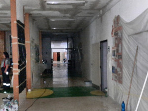 Silná bouřka před 14 dny vyplavila značnou část 4.ZŠ