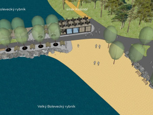 Stavba nového občerstvení u populárního Boleváku omezí až do konce listopadu pohyb pěších i cyklistů