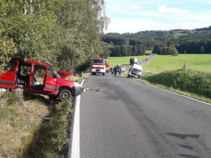 U Plánice se střetly dva automobily