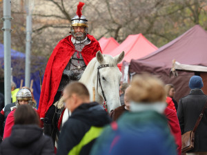 Svatomartinskou husu v Habrmannově parku si užily stovky lidí. Frčel i burger s husím masem nebo husí kaldoun