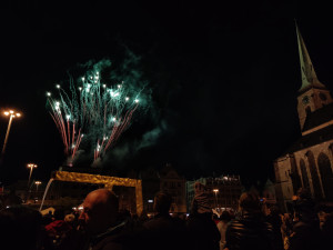 Tichý ohňostroj mohli Plzeňané vidět letos 28. října