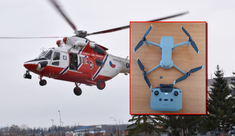 Dron zvědavého stánkaře, který ohrozil záchranářský vrtulník s těžce zraněnou ženou na palubě, získali hasiči