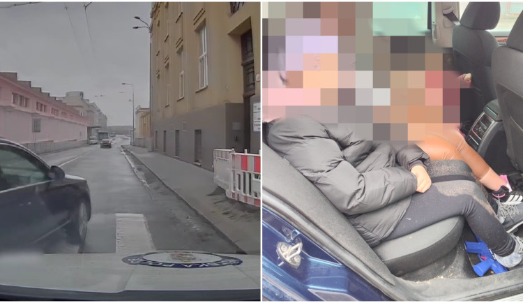 VIDEO: Řidič pod vlivem vezl v autě nepřipoutané děti, navíc nedal přednost projíždějícím vozu policie