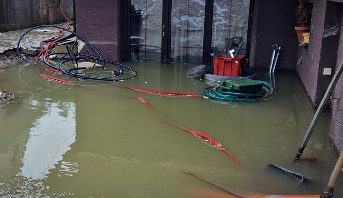 Vyplavený penzion na Železnorudsku