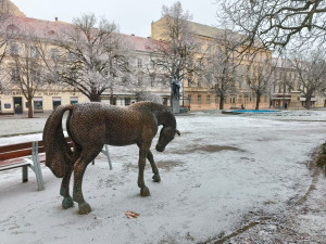 Sněhovou vánici jen v centru Plzně zařídil ráno neobvyklý meteorologický jev. Jde o průmyslové sněžení