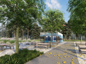 Nové pobytové místo se stánkem, velkou střešní terasou i prostorným molem vnikne ještě letos u Boleváku