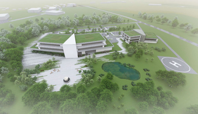 Vizualizace plánované nemocnice.