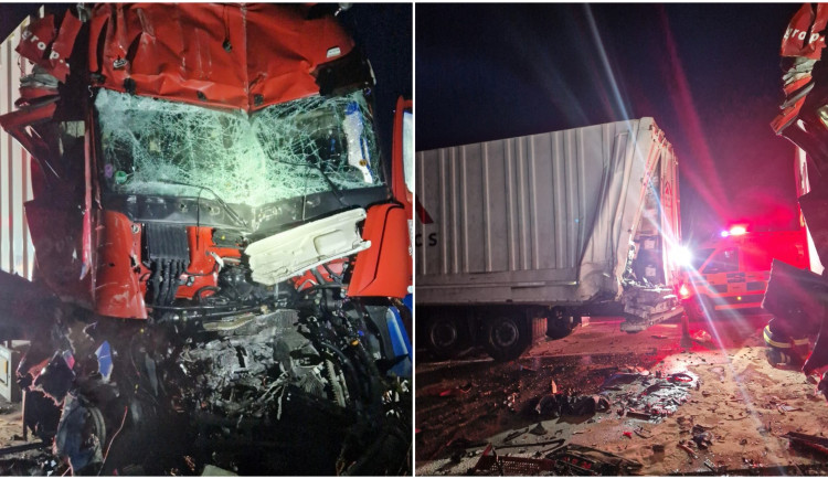 Nehoda dvou kamionů ochromila provoz na dálnici D5, úsek ve směru na Prahu bude uzavřený několik hodin