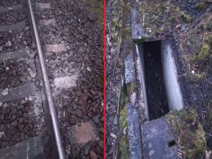 Vlak ráno narazil do betonové překážky, kterou na koleje úmyslně umístil zatím neznámý pachatel