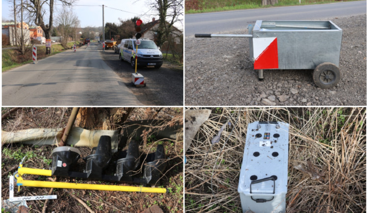 Zloděj ukradl přenosný semafor i s baterií a způsobil dopravní kolaps