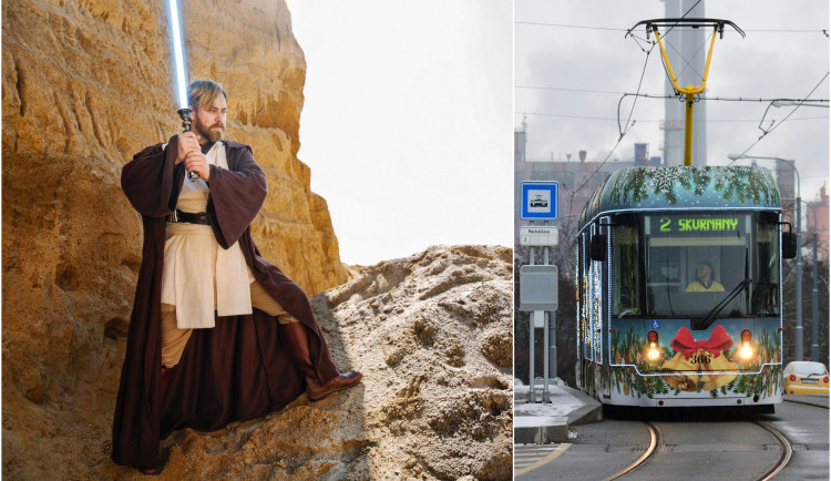 Plzeňské tramvaje řidí Obi-Wan, svůj kostým hrdiny ze Star Wars má Kryštof Vaniš posvěcený filmovým studiem