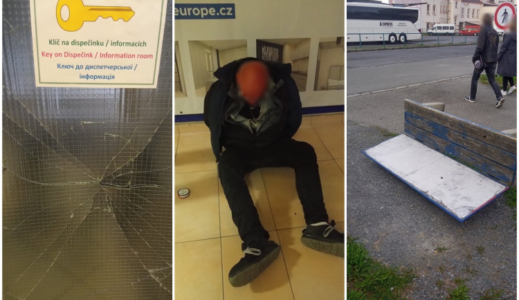 Na autobusovém nádraží řádil opilec, vyhrožoval i fyzickou likvidací, zastavili ho až strážníci