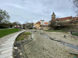 Jezírko přezdívané jako plzeňské Benátky je bez vody i barevných koi kaprů, prochází očistou