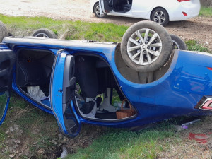 Na střeše skončila i řidička na Klatovsku, která jela se psem od veterináře,