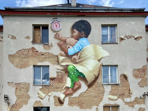 Objekt zdobí malba streetartvého umělce vystupujícího pod přezdívkou ChemiS, foto: ChemiS