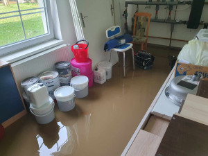 Přívalové deště opět vyplavily obec na Domažlicku, znovu pod vodou je i dům s pečovatelskou službou