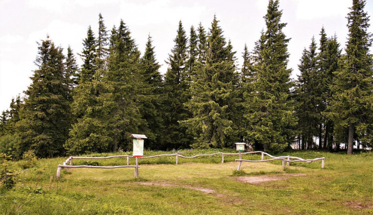 Populární nouzové nocležiště funguje už leta na území NP Šumava na vrcholku Poledníku