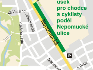 Stezka pro pěší a cyklisty u kasáren na Slovanech má nový asfaltový povrch