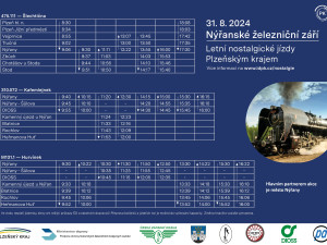 Jízdní řád Nýřanského železničního léta