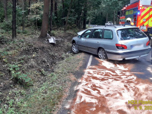 Havárie osobáku o obce Obora