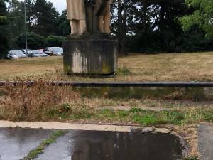 Dlažbu nahradí zeleň, obvod chystá revitalizaci prostoru před obchodním domem ve Skvrňanech