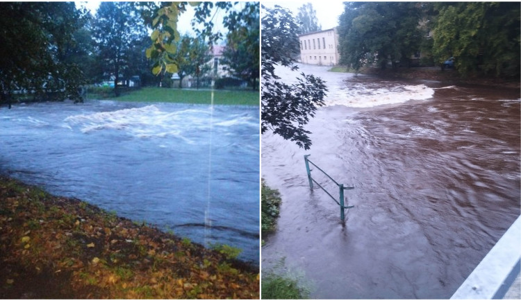 Otava v Sušici a Rejštejně vystoupala na třetí povodňový stupeň