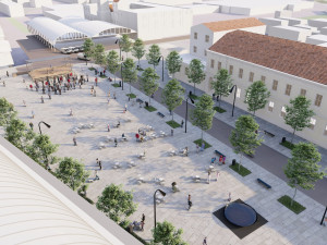 Nádvoří plzeňského pivovaru projde zásadní proměnou. Po rekonstrukci garáží vznikne nová odpočinková zóna i schody k řece