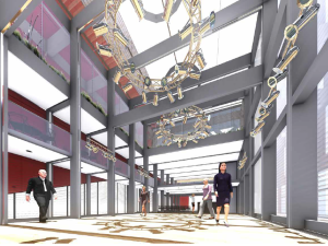 Atrium u Nového divadla dostane novou podobu. Bude prosklené, nabídne multifunkční sál i galerii