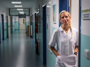 Ivana Babková při noční směně v Klatovské nemocnici