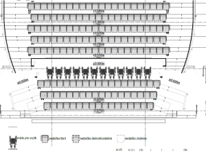Vizualizace hlediště po úpravách pro vozíčkáře