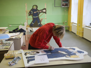 Karlolína Žitná při práci