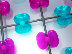 Ilustrační obrázek k vysvětlení altermagnetismu: Akademie věd ČR, Libor Šmejkal, Anna Birk Hellenes