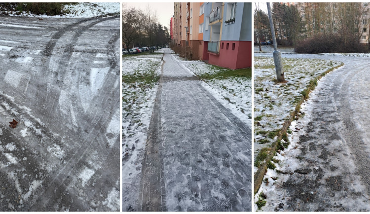 Obvod schytal od lidí ostrou kritiku za neuklizené chodníky. Schůdné byly, namítá radnice a slibuje polepšení