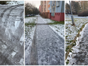 Obvod schytal od lidí ostrou kritiku za neuklizené chodníky. Schůdné byly, namítá radnice a slibuje polepšení