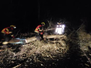 Hasiče na západě Čech potrápil silný vítr, vyjížděli k desítkám událostí