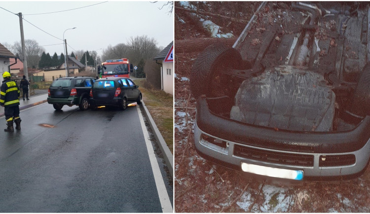 Západní Čechy zasáhla extrémní ledovka, policisté řeší větší množství nehod, problémy mají i hasiči