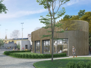 Vizualizace budoucí podoby objektu u Košuteckého jezírka.