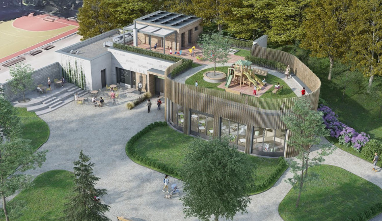 Vizualizace budoucí podoby objektu u Košuteckého jezírka.