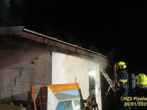 Požár soukromé firmy v Plzni