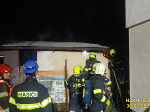 Požár soukromé firmy v Plzni