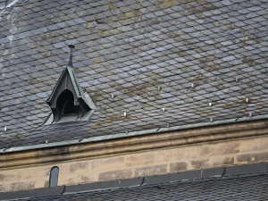 Krov katedrály je v havarijním stavu, dělníci budou muset vyměnit i odlamující se břidlicovou krytinu