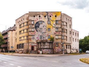 Tato část budovy s malbou italského umělce už neexistuje