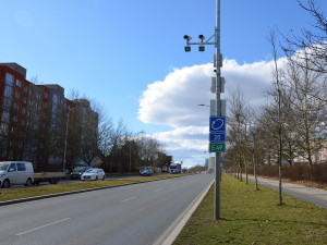 Úsekové měření Studentská_bod A_směr Globus