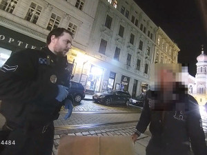 Cizinec seděl se staženými kalhotami na odpadkovém koši, do kterého vykonával velkou potřebu